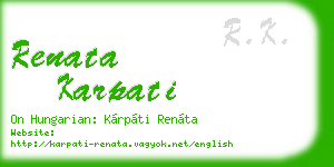 renata karpati business card